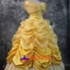 Disney Beauty and the Beast Belle yellow sleeveless princess dress cosplay costume Disney Beauty and the Beast Belle yellow sleeveless princess dress cosplay costume