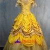 Disney Beauty and the Beast Belle yellow princess dress cosplay costume Disney Beauty and the Beast Belle yellow princess dress cosplay costume