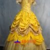 Disney Beauty and the Beast Belle yellow princess dress cosplay costume Disney Beauty and the Beast Belle yellow princess dress cosplay costume