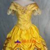 Disney Beauty and the Beast Belle yellow princess dress cosplay costume Disney Beauty and the Beast Belle yellow princess dress cosplay costume