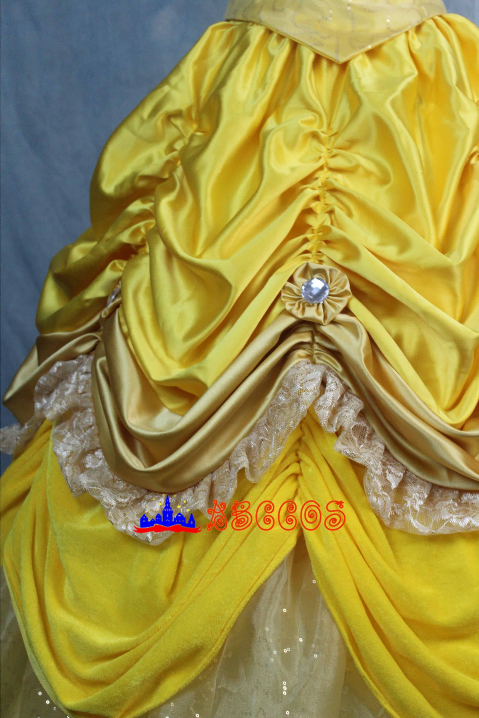Disney Beauty and the Beast Belle yellow princess dress cosplay costume-ABCcosplay Disney Beauty and the Beast Belle yellow princess dress cosplay costume-ABCcosplay