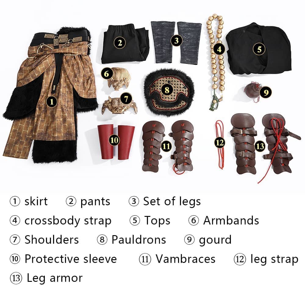 Step into Myth: Black Myth Wukong Ebongold Silk Robe Cosplay Outfit-ABCcosplay Step into Myth: Black Myth Wukong Ebongold Silk Robe Cosplay Outfit-ABCcosplay