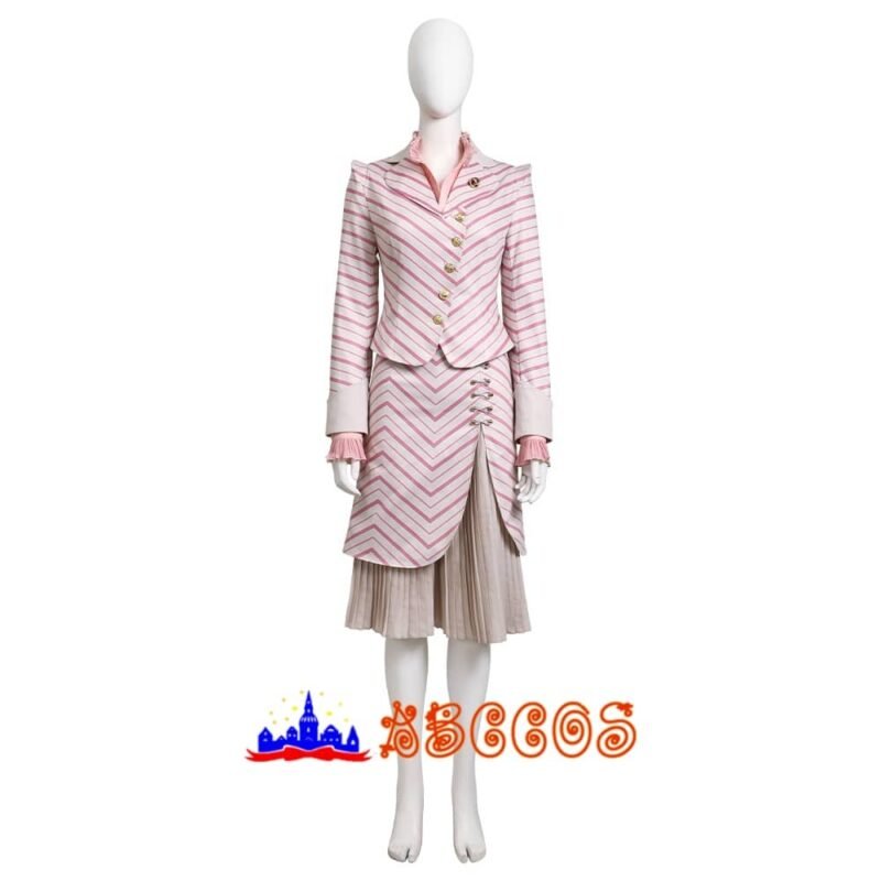 Madame morrible Galinda Upland/Glinda Striped suit cosplay costume