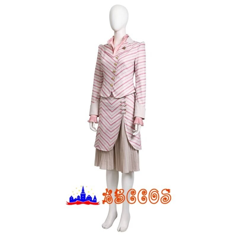 Madame morrible Galinda Upland/Glinda Striped suit cosplay costume