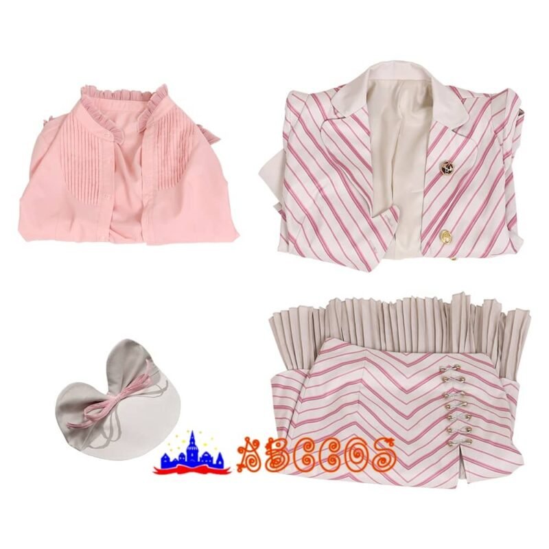 Madame morrible Galinda Upland/Glinda Striped suit cosplay costume