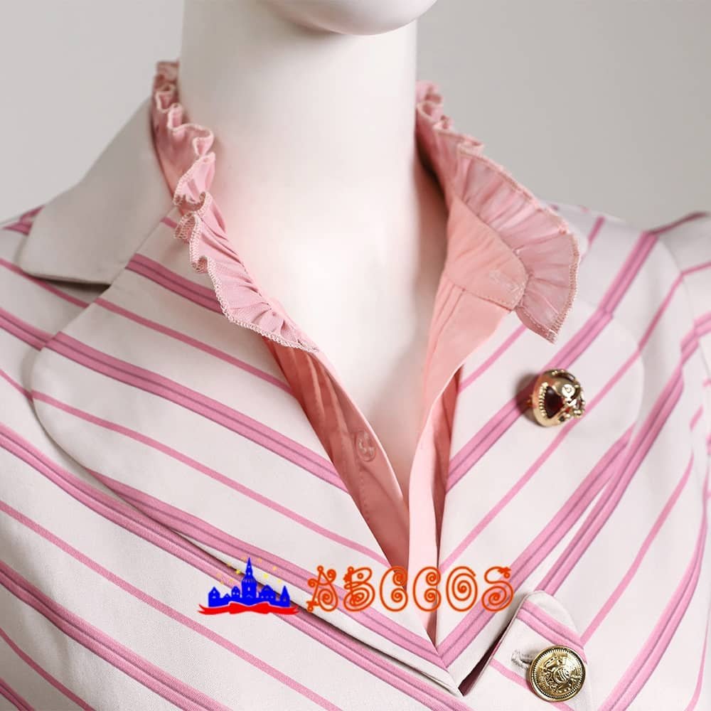 Madame morrible Galinda Upland/Glinda Striped suit cosplay costume-ABCcosplay Madame morrible Galinda Upland/Glinda Striped suit cosplay costume-ABCcosplay