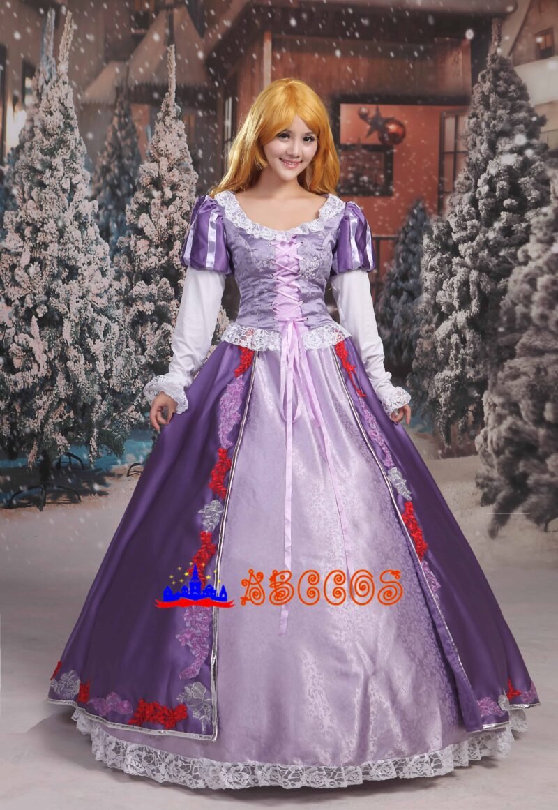 Disney Enchanted Tangled Rapunzel dress cosplay costume