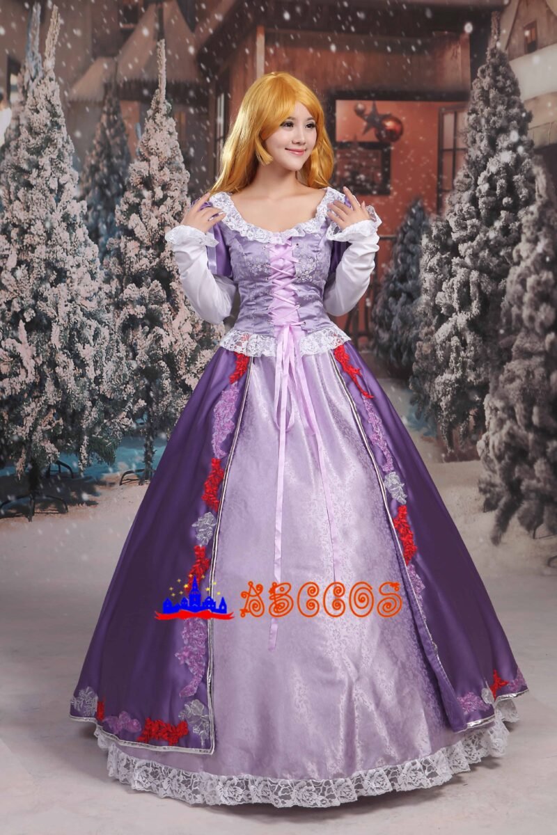 Disney Enchanted Tangled Rapunzel dress cosplay costume