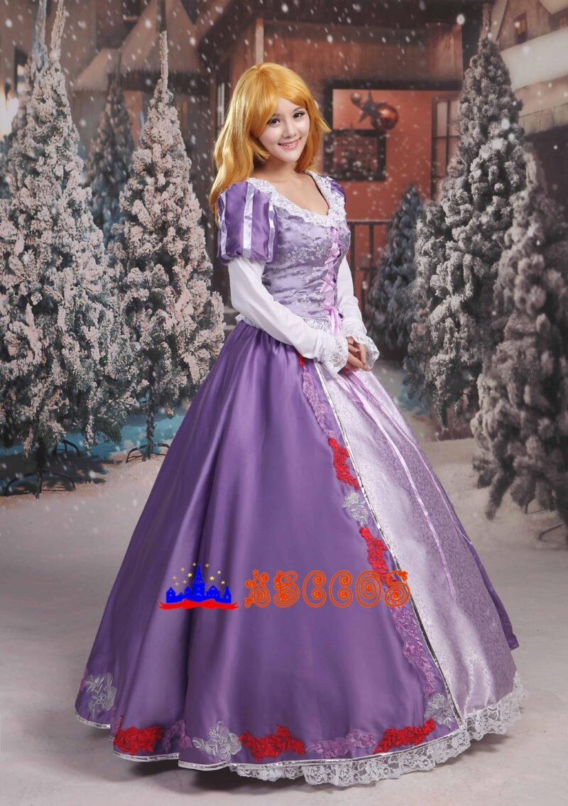 Disney Enchanted Tangled Rapunzel dress cosplay costume