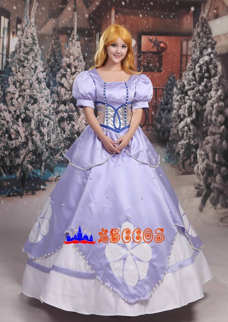 Disney Sofia the First sofia lavender princess dress cosplay costume Disney Sofia the First sofia lavender princess dress cosplay costume