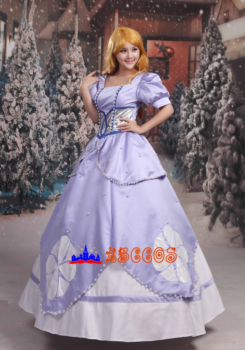 Disney Sofia the First sofia lavender princess dress cosplay costume Disney Sofia the First sofia lavender princess dress cosplay costume