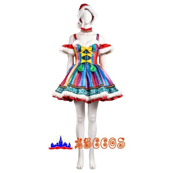 Original Christmas Star Shine Dress Christmas Dress Colorful Strap Skirt cosplay costume