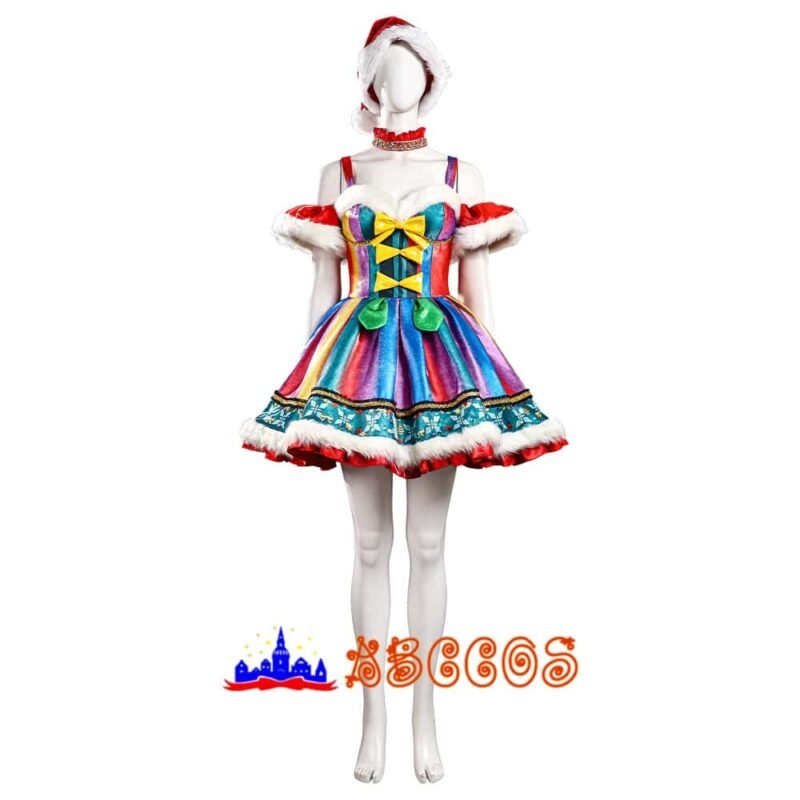 Original Christmas Star Shine Dress Christmas Dress Colorful Strap Skirt cosplay costume
