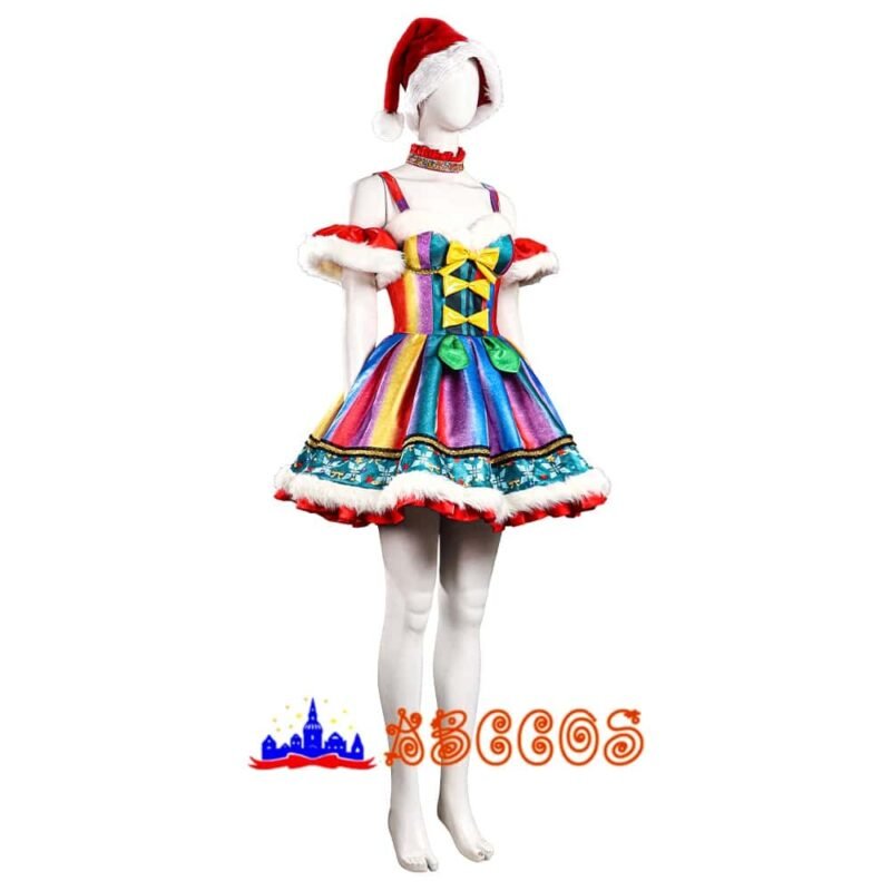 Original Christmas Star Shine Dress Christmas Dress Colorful Strap Skirt cosplay costume