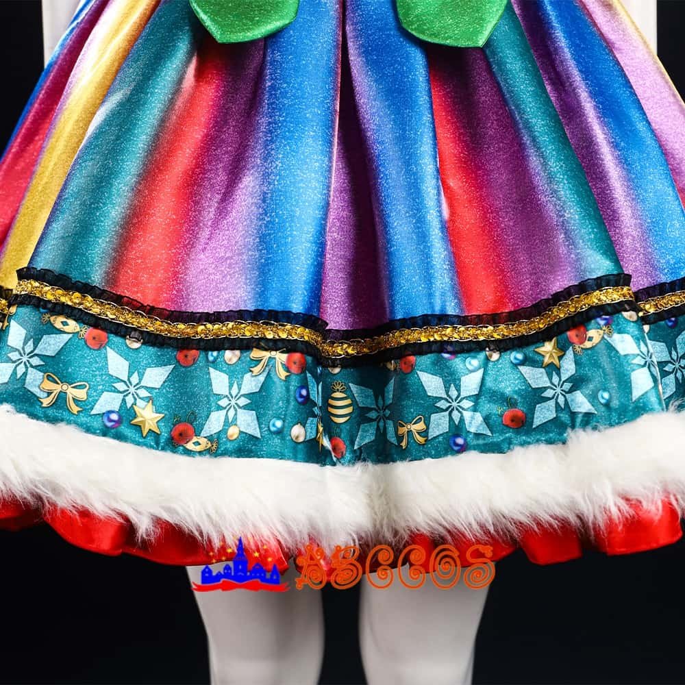 Original Christmas Star Shine Dress Christmas Dress Colorful Strap Skirt cosplay costume-ABCcosplay Original Christmas Star Shine Dress Christmas Dress Colorful Strap Skirt cosplay costume-ABCcosplay