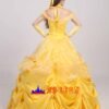 Disney Beauty and the Beast Belle yellow princess dress cosplay costume Disney Beauty and the Beast Belle yellow princess dress cosplay costume