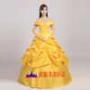 Disney Beauty and the Beast Belle yellow princess dress cosplay costume Disney Beauty and the Beast Belle yellow princess dress cosplay costume