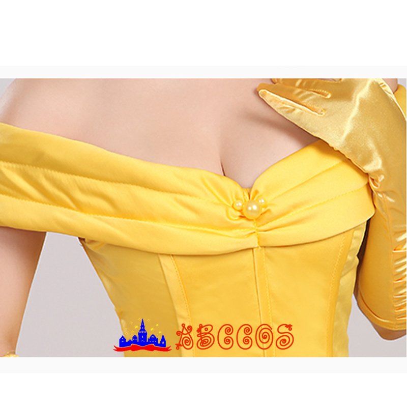 Disney Beauty and the Beast Belle yellow princess dress cosplay costume-ABCcosplay Disney Beauty and the Beast Belle yellow princess dress cosplay costume-ABCcosplay