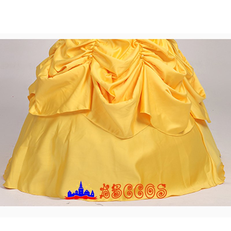 Disney Beauty and the Beast Belle yellow princess dress cosplay costume-ABCcosplay Disney Beauty and the Beast Belle yellow princess dress cosplay costume-ABCcosplay