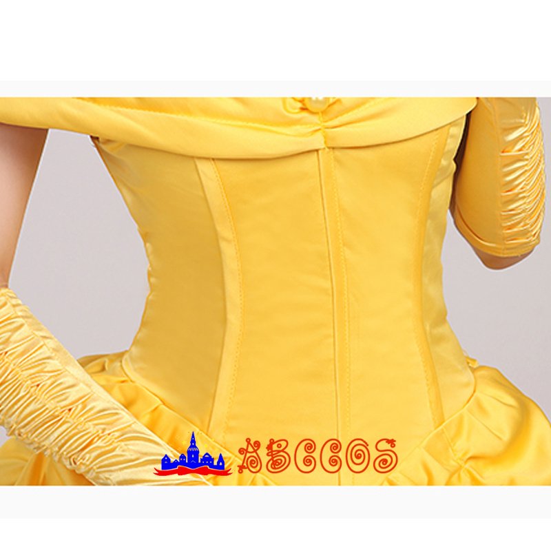 Disney Beauty and the Beast Belle yellow princess dress cosplay costume-ABCcosplay Disney Beauty and the Beast Belle yellow princess dress cosplay costume-ABCcosplay