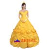 Disney Beauty and the Beast Belle yellow princess dress cosplay costume