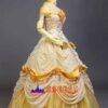 Disney Beauty and the Beast Belle yellow princess dress cosplay costume