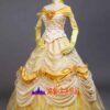 Disney Beauty and the Beast Belle yellow princess dress cosplay costume