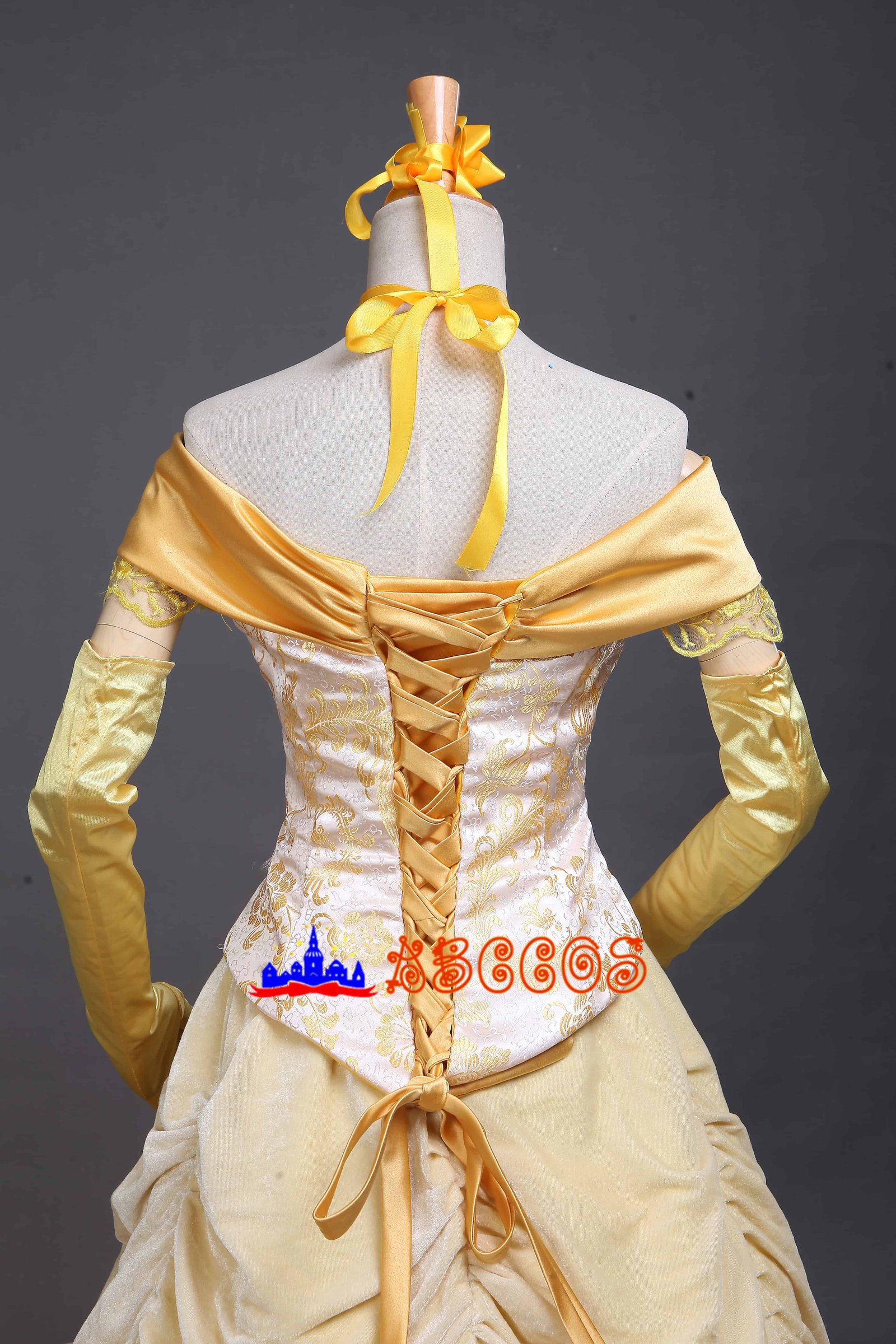 Disney Beauty and the Beast Belle yellow princess dress cosplay costume-ABCcosplay Disney Beauty and the Beast Belle yellow princess dress cosplay costume-ABCcosplay