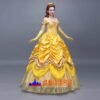 Disney Beauty and the Beast Belle yellow princess dress cosplay costume