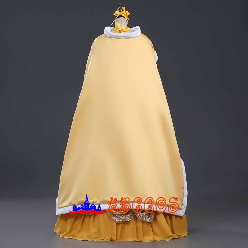 Disney Beauty and the Beast Belle yellow princess dress cosplay costume