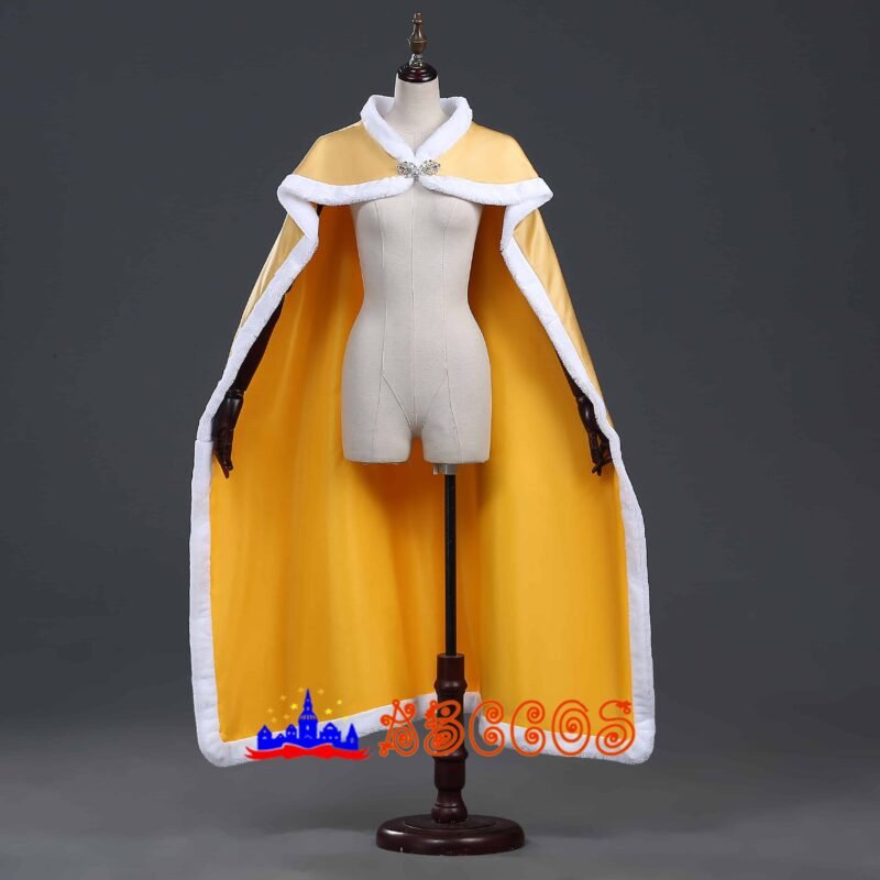 Disney Beauty and the Beast Belle yellow princess dress cosplay costume