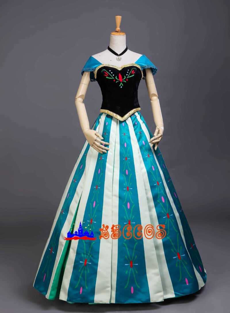 Frozen Princess Anna Printed style cosplay costume