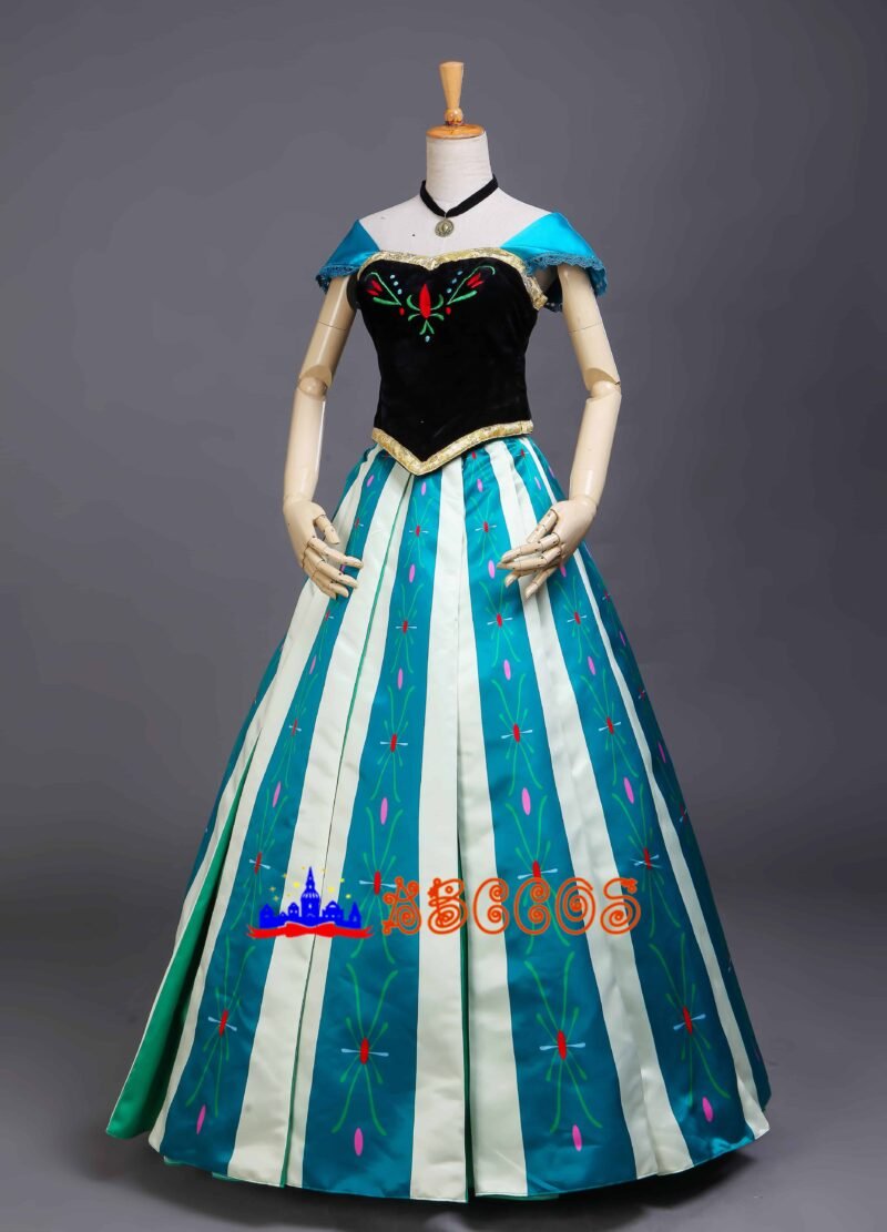 Frozen Princess Anna Printed style cosplay costume