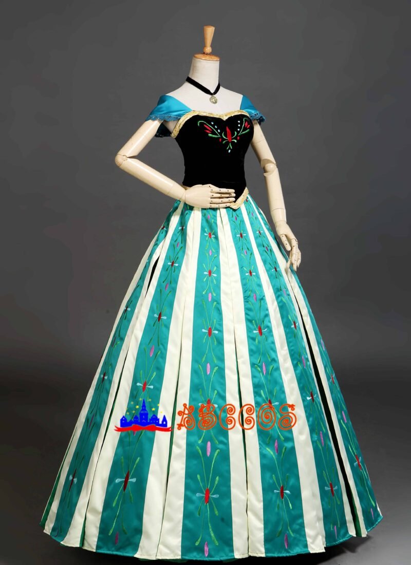 Frozen Princess Anna Embroidered style cosplay costume Frozen Princess Anna Embroidered style cosplay costume
