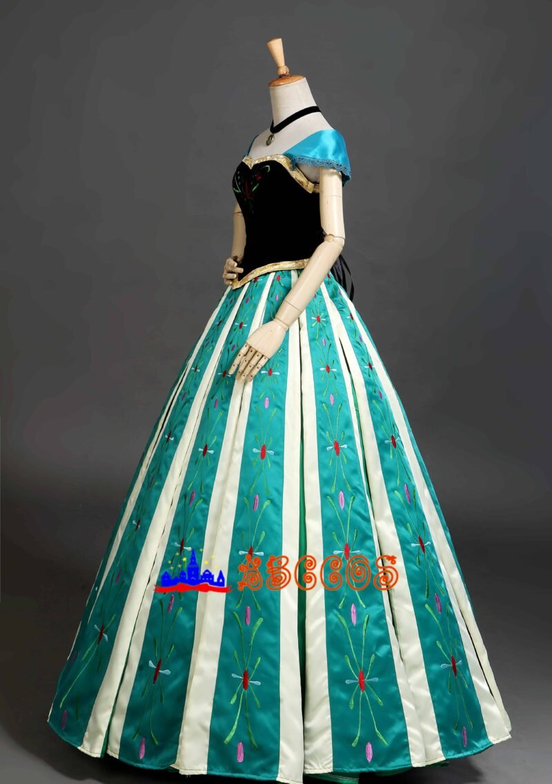 Frozen Princess Anna Embroidered style cosplay costume Frozen Princess Anna Embroidered style cosplay costume