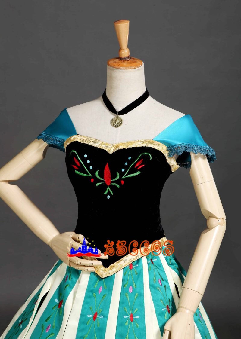 Frozen Princess Anna Embroidered style cosplay costume Frozen Princess Anna Embroidered style cosplay costume
