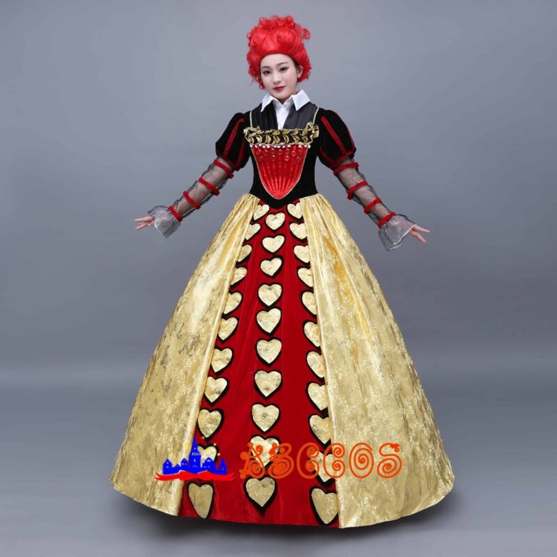 Alice's Adventures in Wonderland /Alice in Wonderland Red Queen /The Queen of Hearts cosplay costume