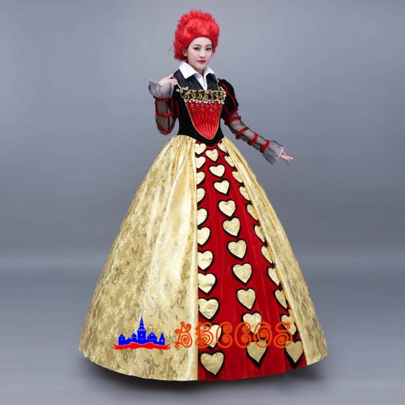 Alice's Adventures in Wonderland /Alice in Wonderland Red Queen /The Queen of Hearts cosplay costume