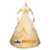 Disney Beauty and the Beast Belle yellow princess dress cosplay costume