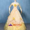 Disney Beauty and the Beast Belle yellow princess dress cosplay costume