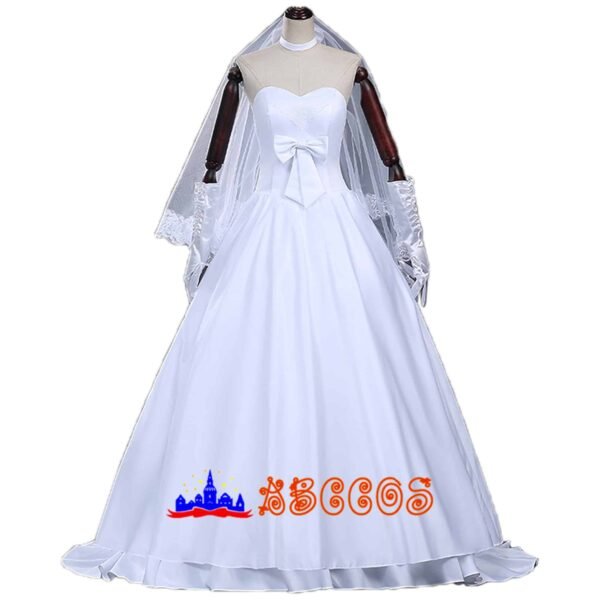 Fate/stay night Altria Pendragon /Saber Lily wedding dress cosplay costume