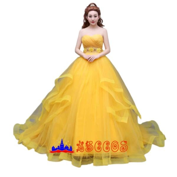 Disney Beauty and the Beast Belle princess dress cosplay costume Disney Beauty and the Beast Belle princess dress cosplay costume