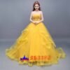 Disney Beauty and the Beast Belle princess dress cosplay costume