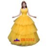 Disney Beauty and the Beast Belle princess dress cosplay costume