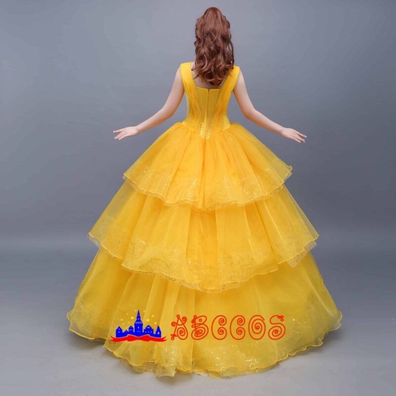 Disney Beauty and the Beast Belle princess dress cosplay costume
