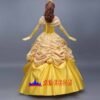 Disney Beauty and the Beast Belle yellow princess dress cosplay costume