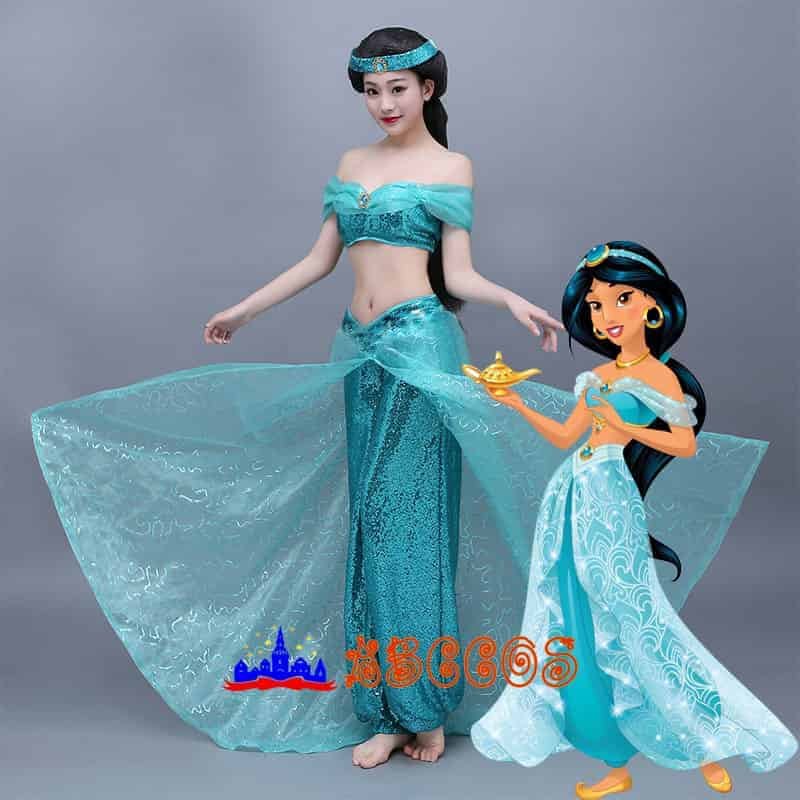 Aladdin princess jasmine cosplay costume