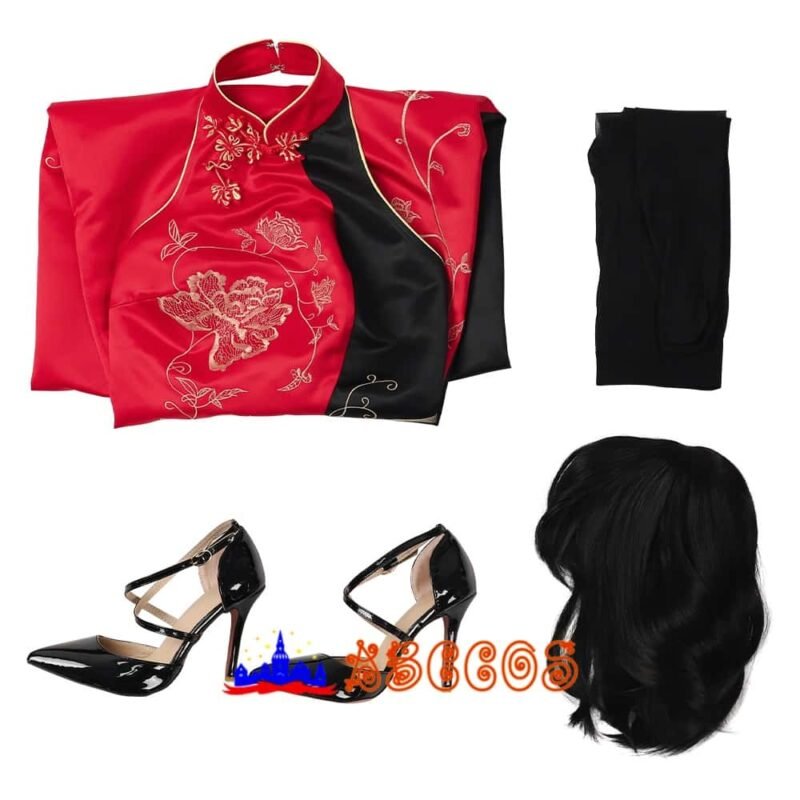 Resident Evil 4 Remake Ada Wong cheongsam cosplay costume Resident Evil 4 Remake Ada Wong cheongsam cosplay costume