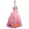 Wicked: Part I Madame morrible Galinda Upland/Glinda Pink wedding dress cosplay costume