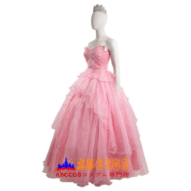 Wicked: Part I Madame morrible Galinda Upland/Glinda Pink wedding dress cosplay costume